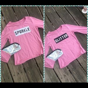 Reversible sequence long sleeve tee